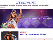 Tablet Screenshot of americashighschoolpageant.com